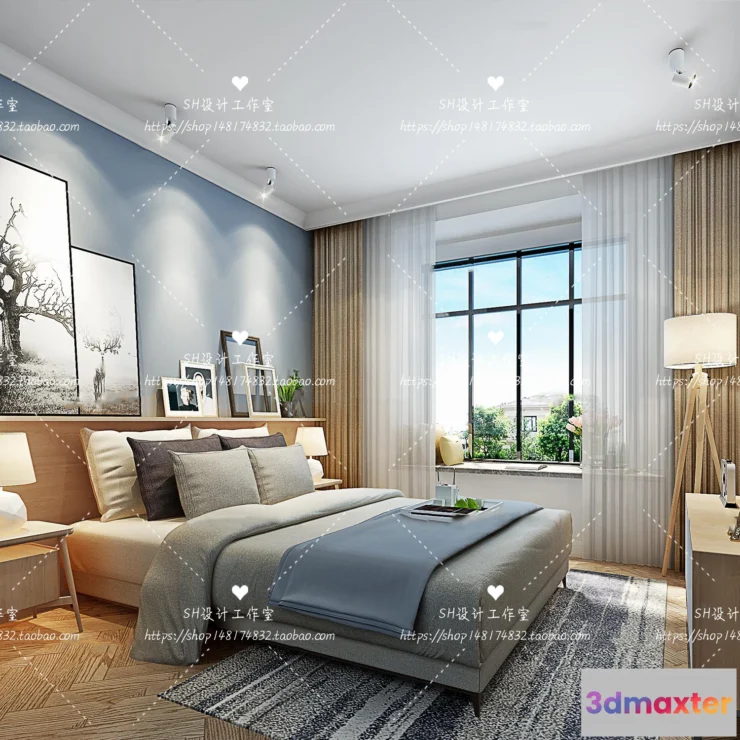 1114416 - BEDROOM 3D SCENES - VRAY RENDER - 462