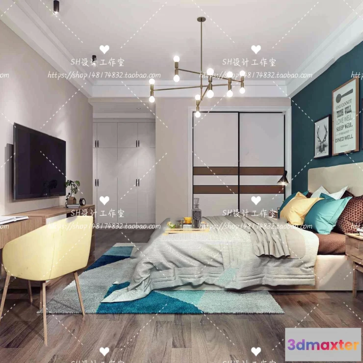 1114426 - BEDROOM 3D SCENES - VRAY RENDER - 467