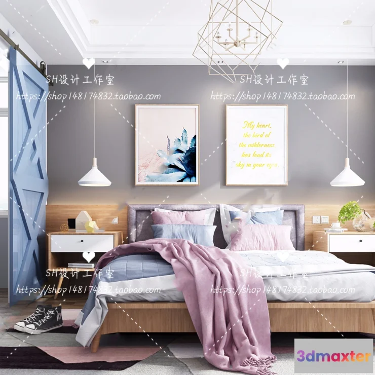 1114428 - BEDROOM 3D SCENES - VRAY RENDER - 468