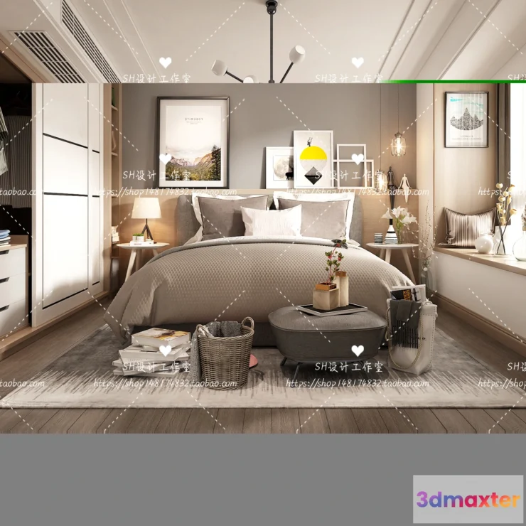 1114434 - BEDROOM 3D SCENES - VRAY RENDER - 471