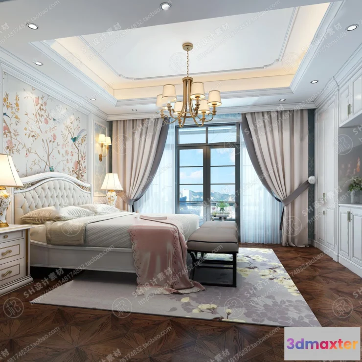 1114444 - BEDROOM 3D SCENES - VRAY RENDER - 476