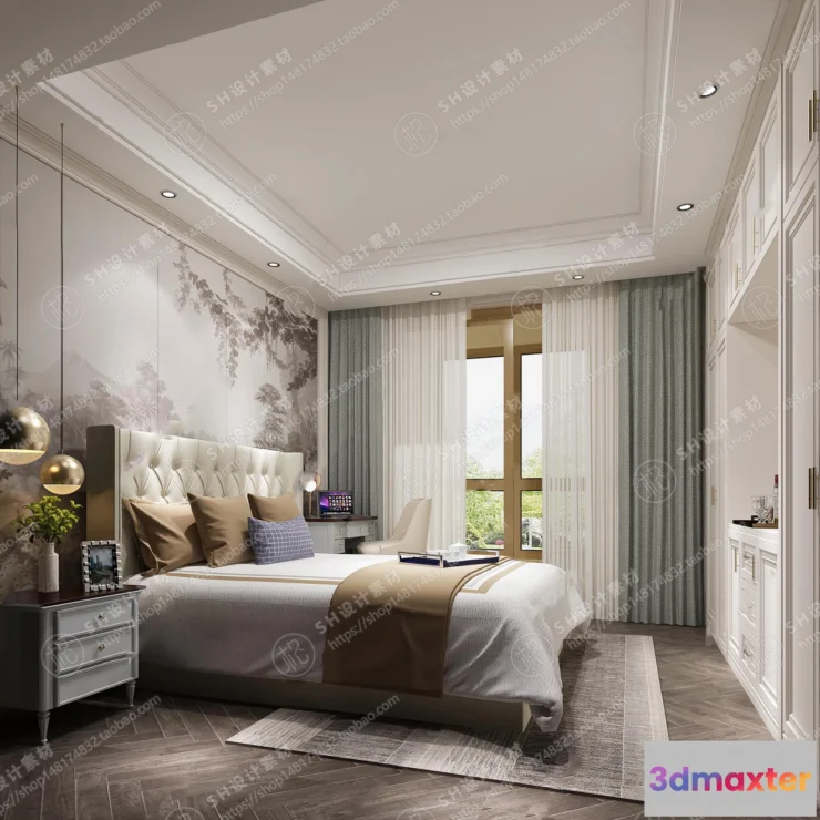 1114460 - BEDROOM 3D SCENES - VRAY RENDER - 484