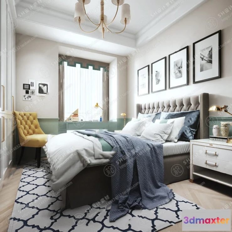 1114470 - BEDROOM 3D SCENES - VRAY RENDER - 489