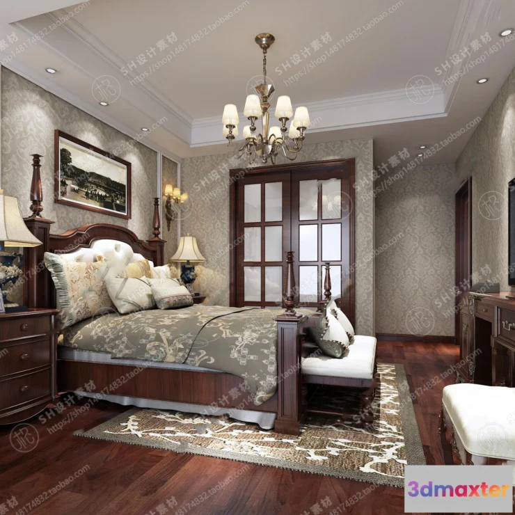 1114474 - BEDROOM 3D SCENES - VRAY RENDER - 491