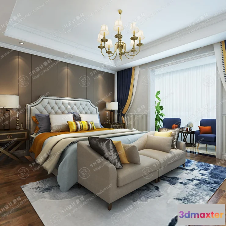 1114480 - BEDROOM 3D SCENES - VRAY RENDER - 494