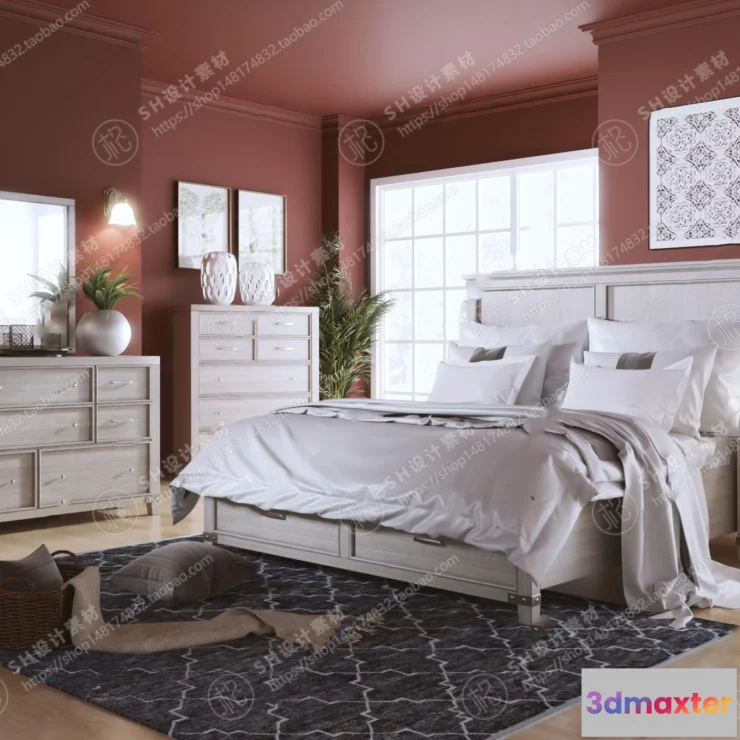 1114492 - BEDROOM 3D SCENES - VRAY RENDER - 500