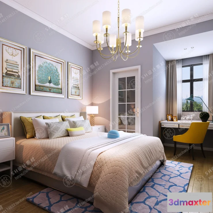 1114532 - BEDROOM 3D SCENES - VRAY RENDER - 520