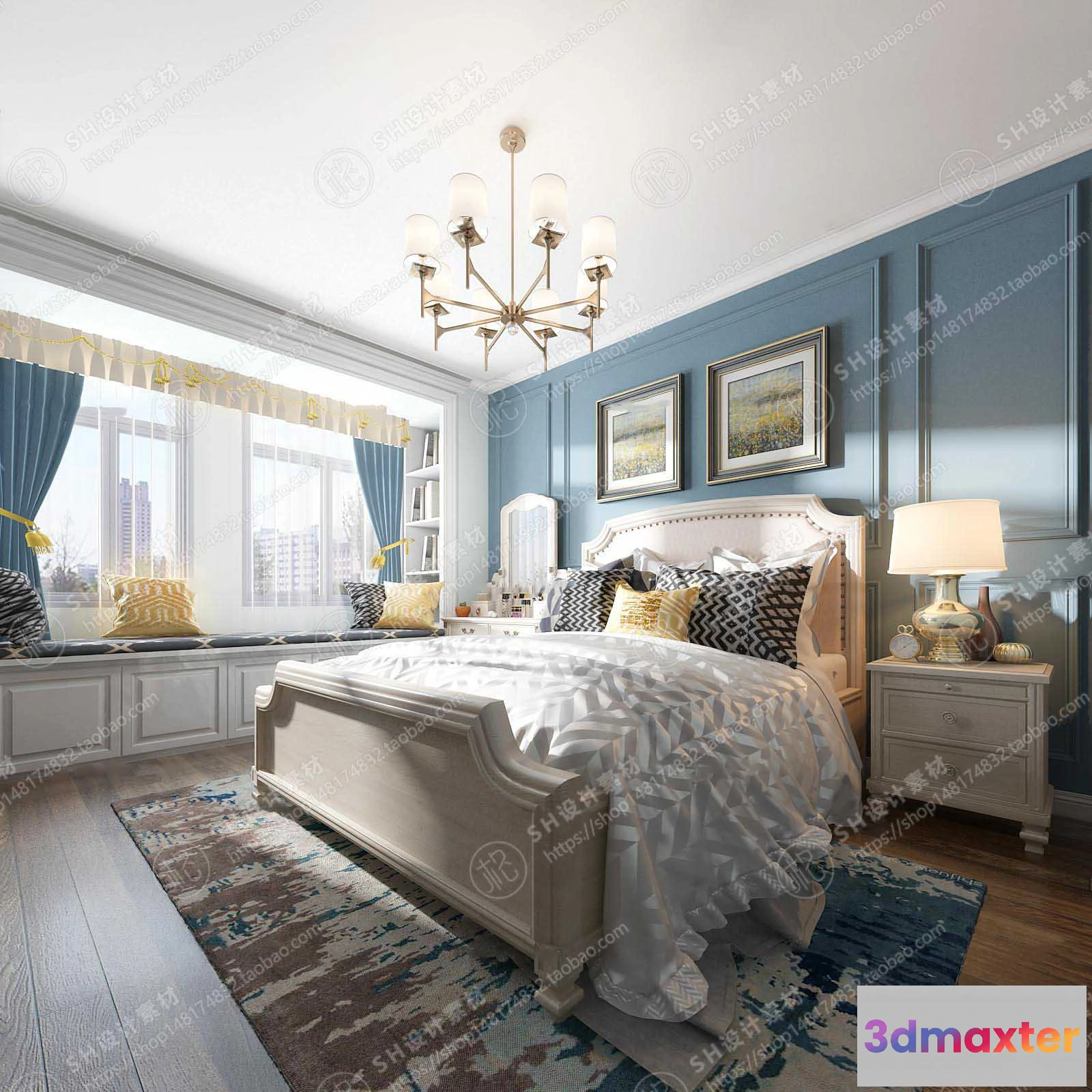 1114536 - BEDROOM 3D SCENES - VRAY RENDER - 522