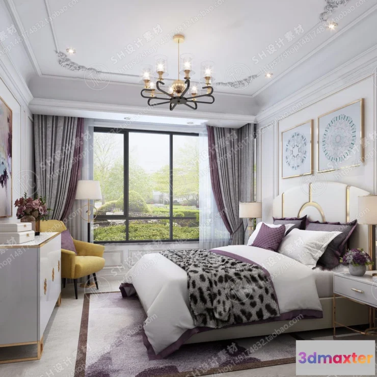 1114538 - BEDROOM 3D SCENES - VRAY RENDER - 523