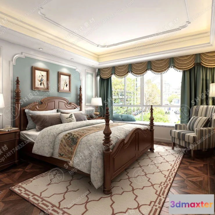 1114552 - BEDROOM 3D SCENES - VRAY RENDER - 530