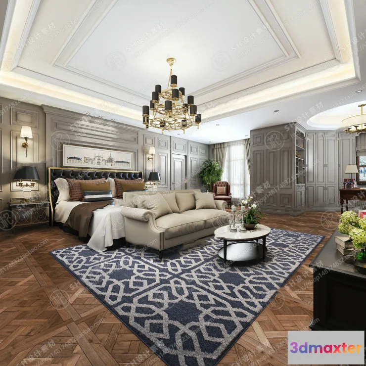 1114560 - BEDROOM 3D SCENES - VRAY RENDER - 534