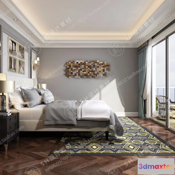 1114564 - BEDROOM 3D SCENES - VRAY RENDER - 536