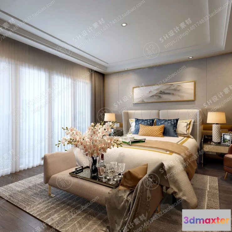 1114574 - BEDROOM 3D SCENES - VRAY RENDER - 541