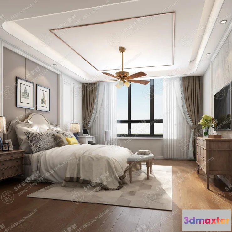 1114580 - BEDROOM 3D SCENES - VRAY RENDER - 544