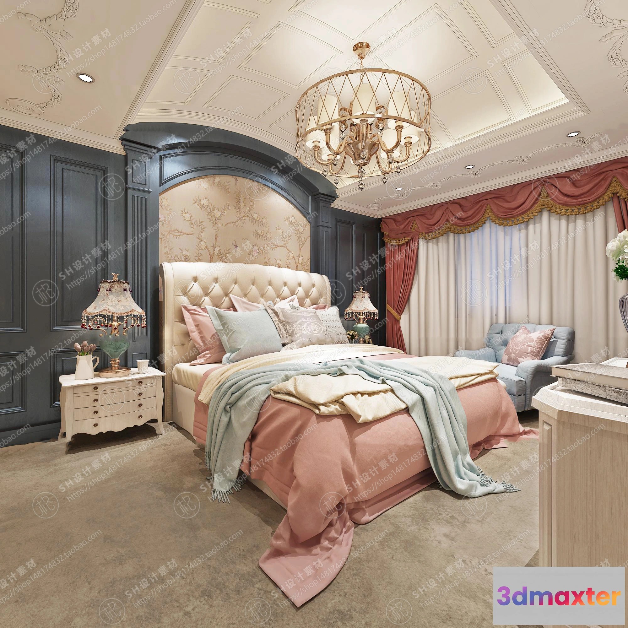 1114584 - BEDROOM 3D SCENES - VRAY RENDER - 546
