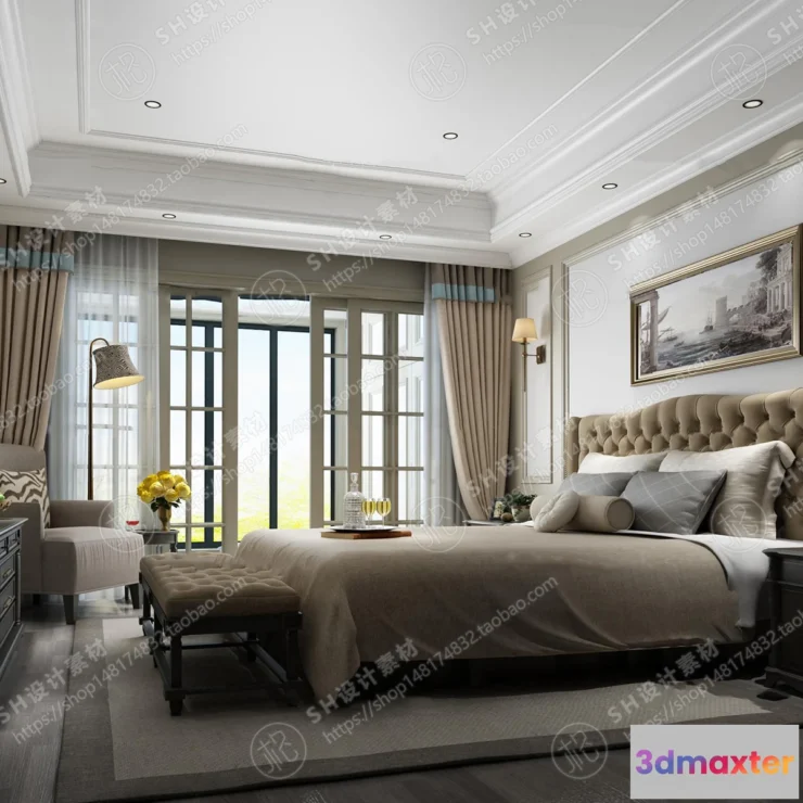 1114588 - BEDROOM 3D SCENES - VRAY RENDER - 548