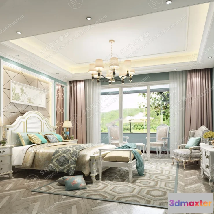 1114592 - BEDROOM 3D SCENES - VRAY RENDER - 550