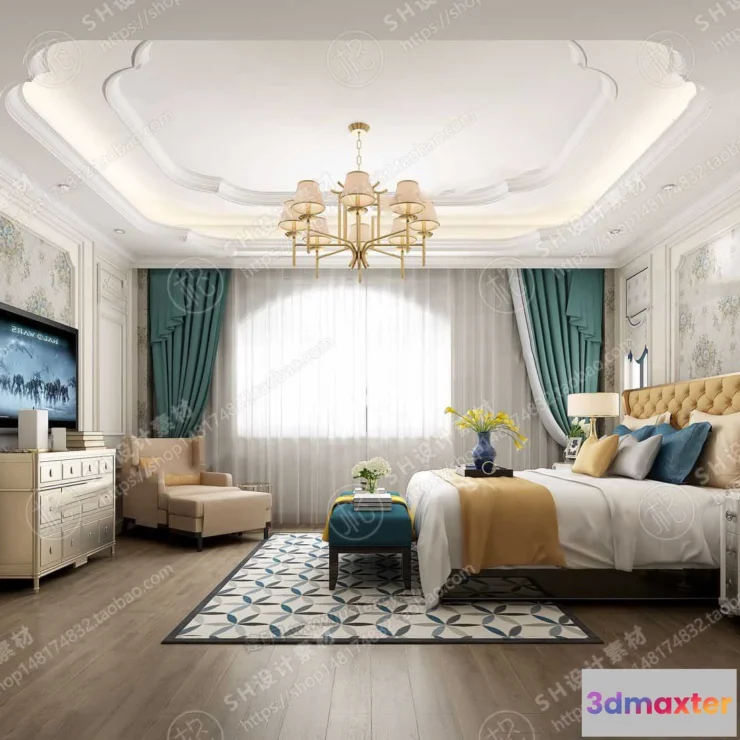 1114598 - BEDROOM 3D SCENES - VRAY RENDER - 553