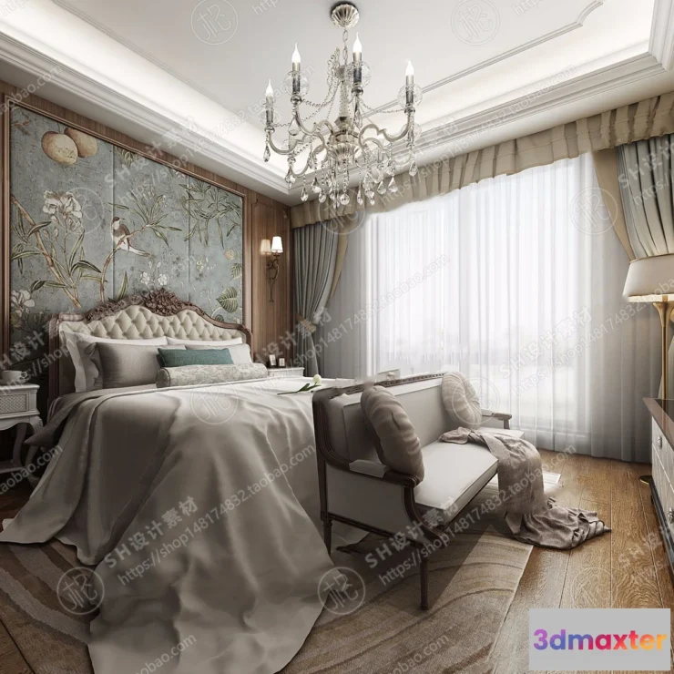 1114602 - BEDROOM 3D SCENES - VRAY RENDER - 555