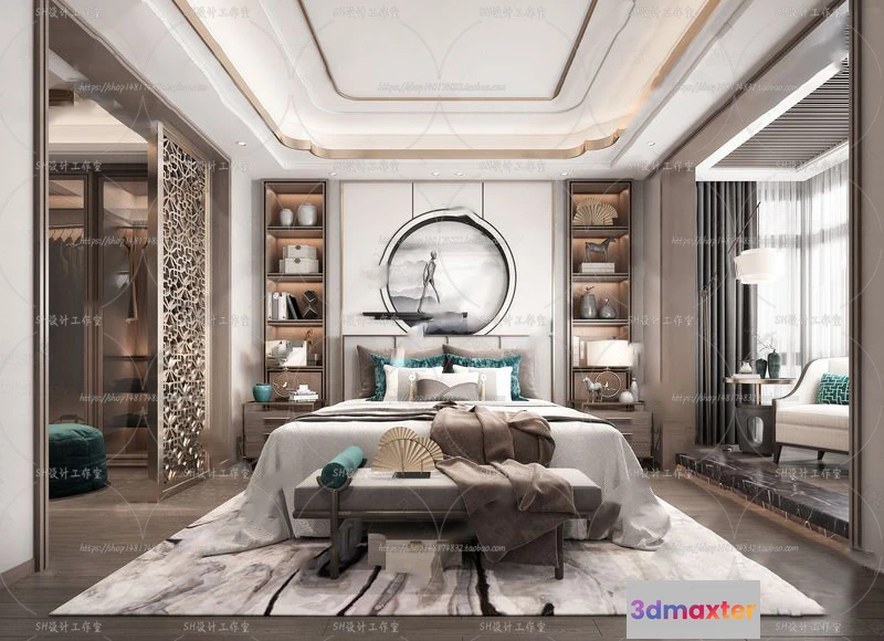 1114636 - BEDROOM 3D SCENES - VRAY RENDER - 572