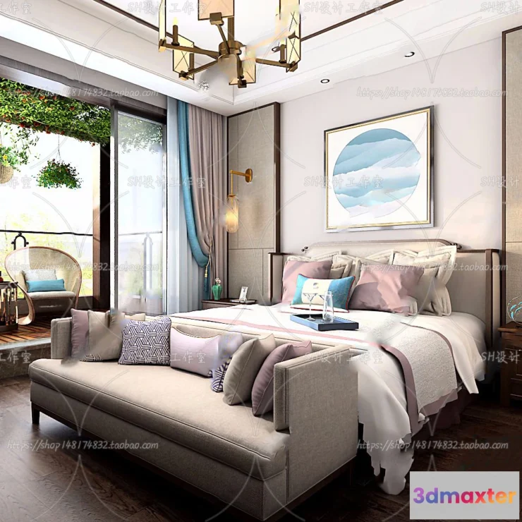 1114650 - BEDROOM 3D SCENES - VRAY RENDER - 579