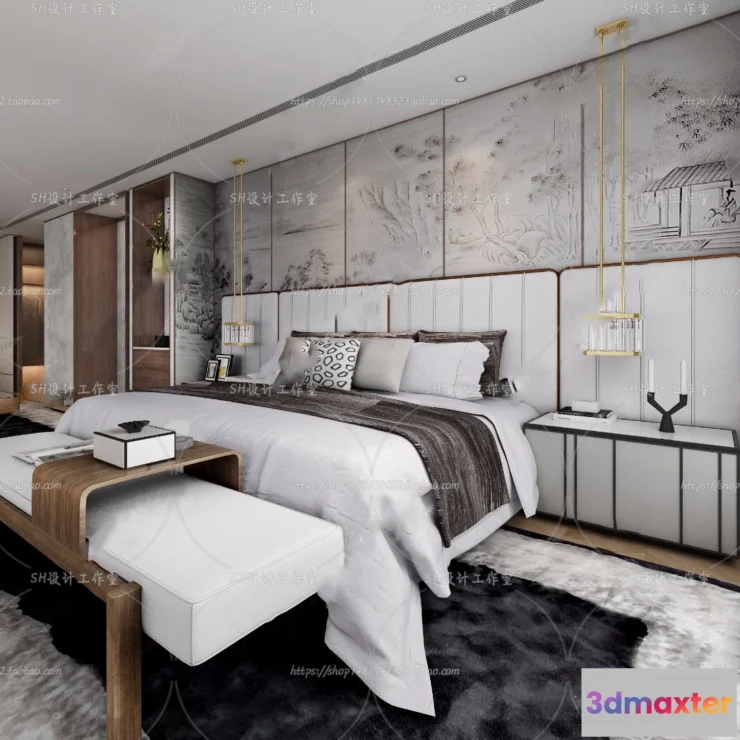 1114680 - BEDROOM 3D SCENES - VRAY RENDER - 594