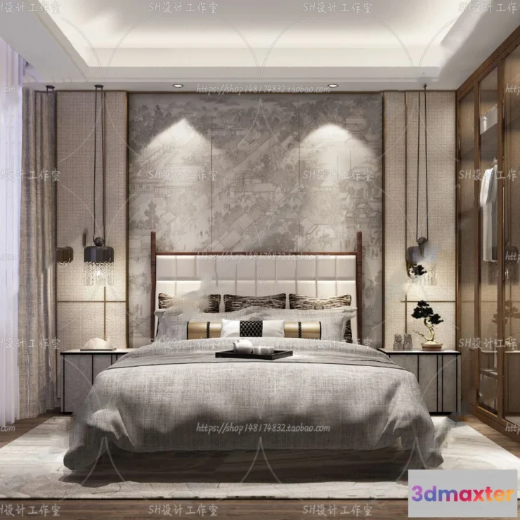 1114712 - BEDROOM 3D SCENES - VRAY RENDER - 610