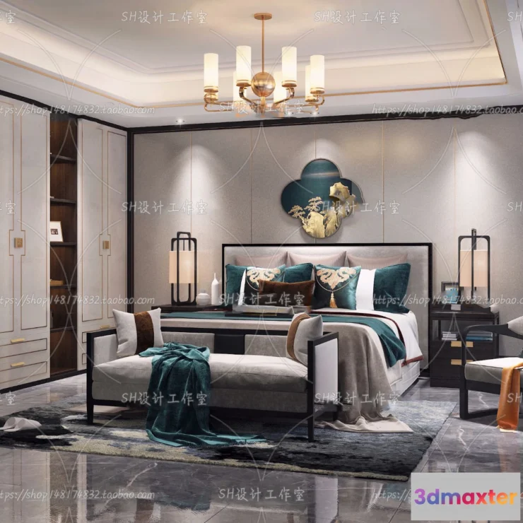 1114726 - BEDROOM 3D SCENES - VRAY RENDER - 617