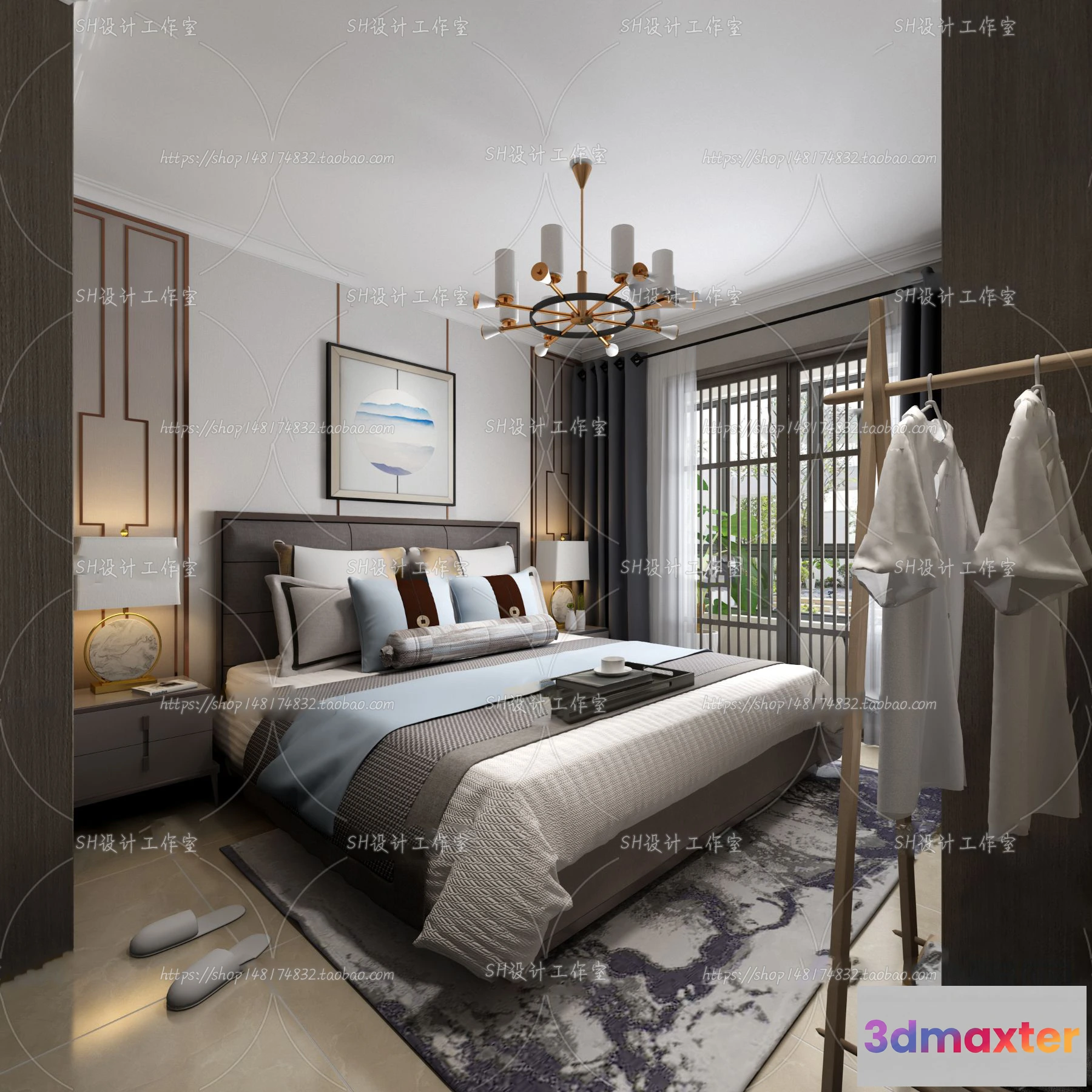 1114738 - BEDROOM 3D SCENES - VRAY RENDER - 623