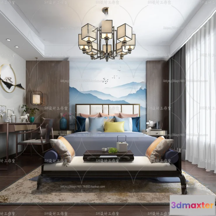 1114750 - BEDROOM 3D SCENES - VRAY RENDER - 629