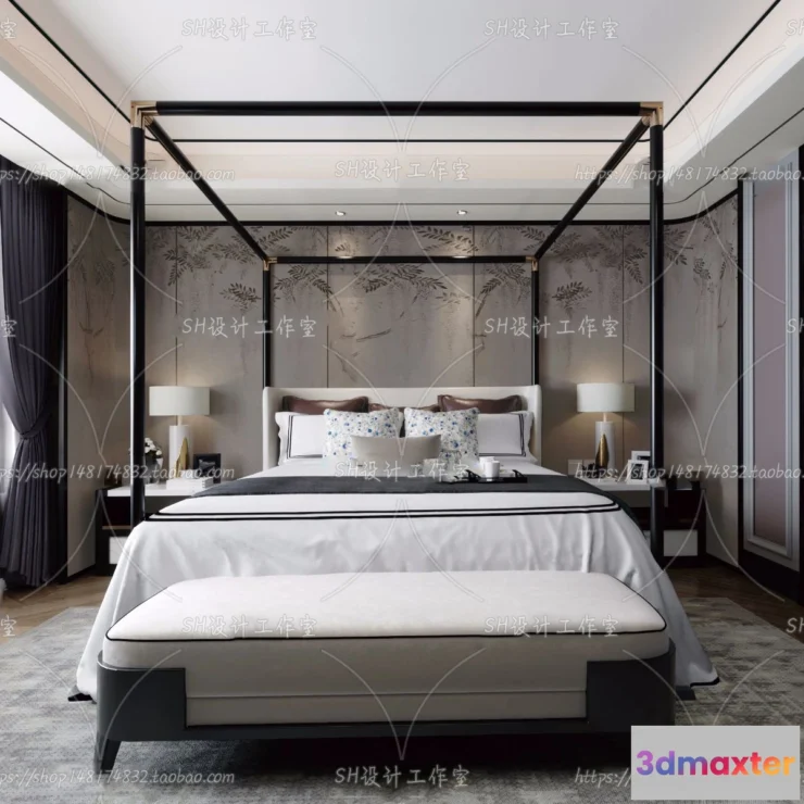1114756 - BEDROOM 3D SCENES - VRAY RENDER - 632