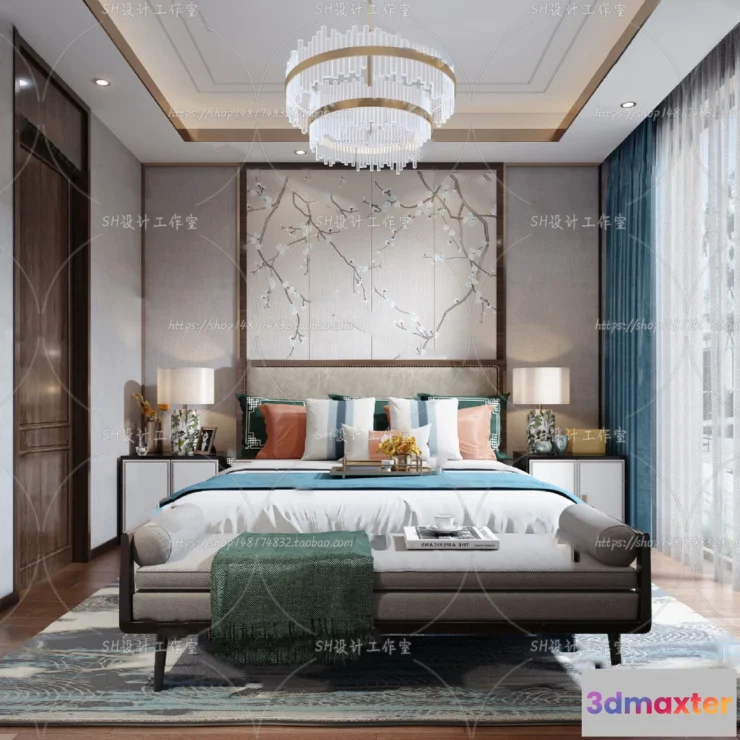 1114778 - BEDROOM 3D SCENES - VRAY RENDER - 643