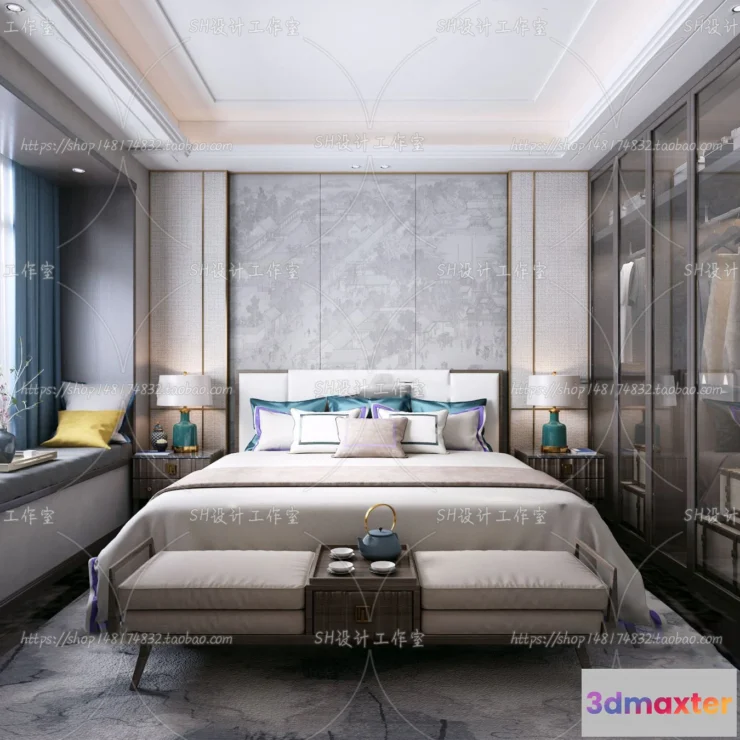 1114780 - BEDROOM 3D SCENES - VRAY RENDER - 644