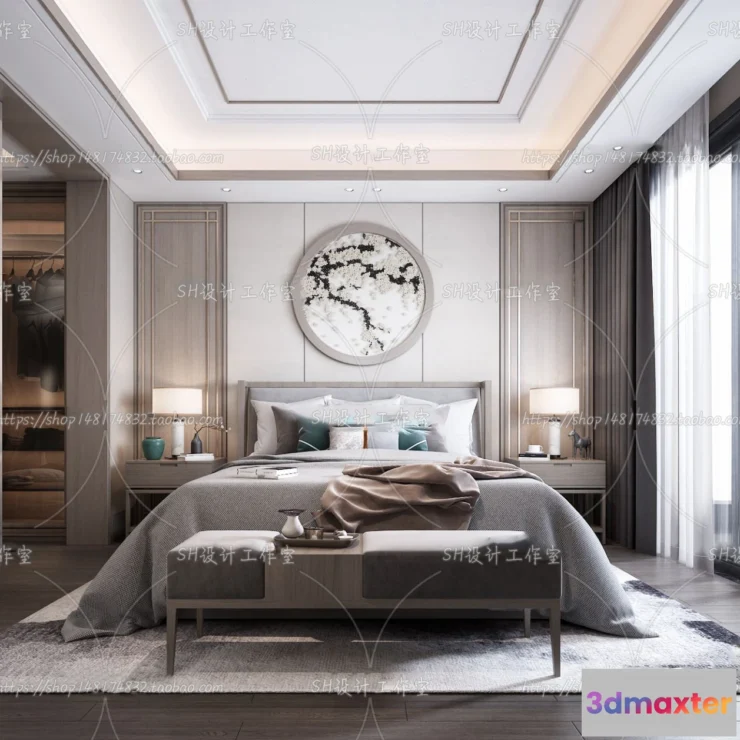 1114788 - BEDROOM 3D SCENES - VRAY RENDER - 648