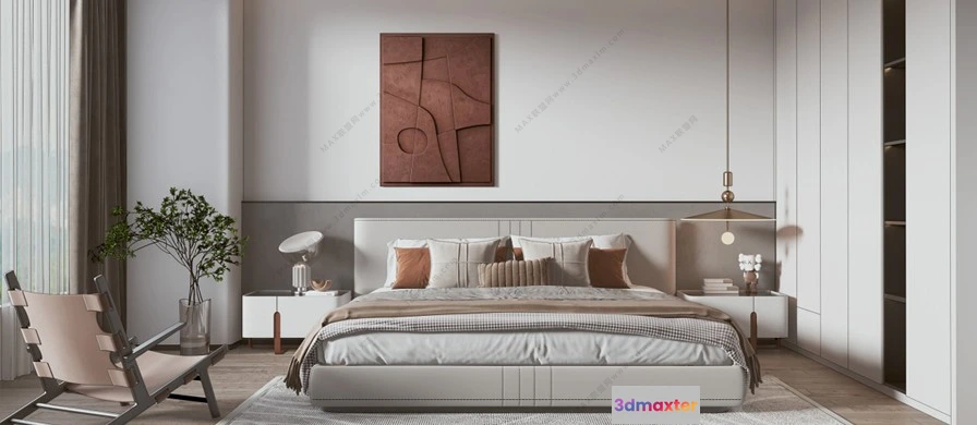 1154724 - MODERN INTERIOR 3D SCENES - BEDROOM - 0001