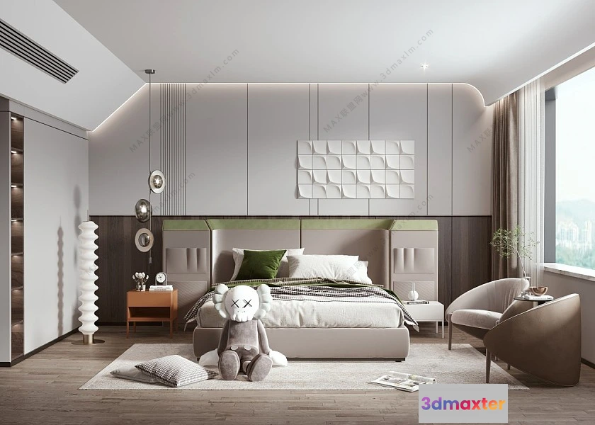 1154732 - MODERN INTERIOR 3D SCENES - BEDROOM - 0005