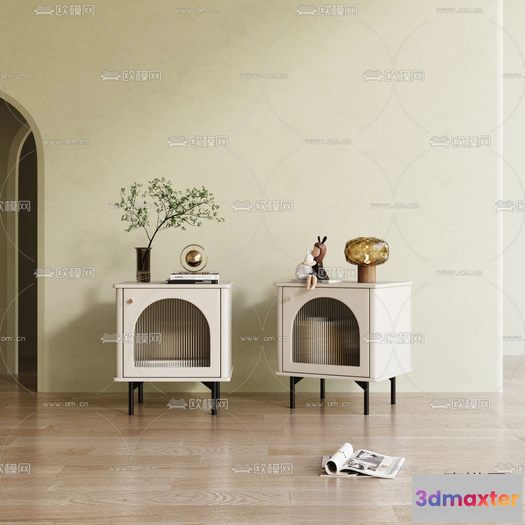 1162984 - WABI SABI STYLE 3D MODELS - BEDSIDE TABLES - 0007