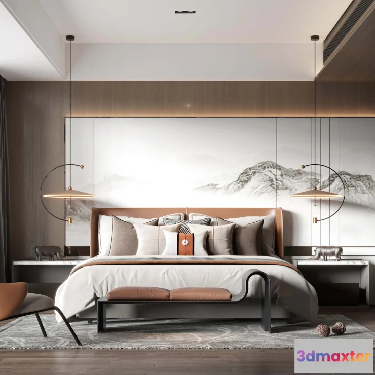 1164738 - BEDROOM - MODERN STYLE - 3D SCENE - 282