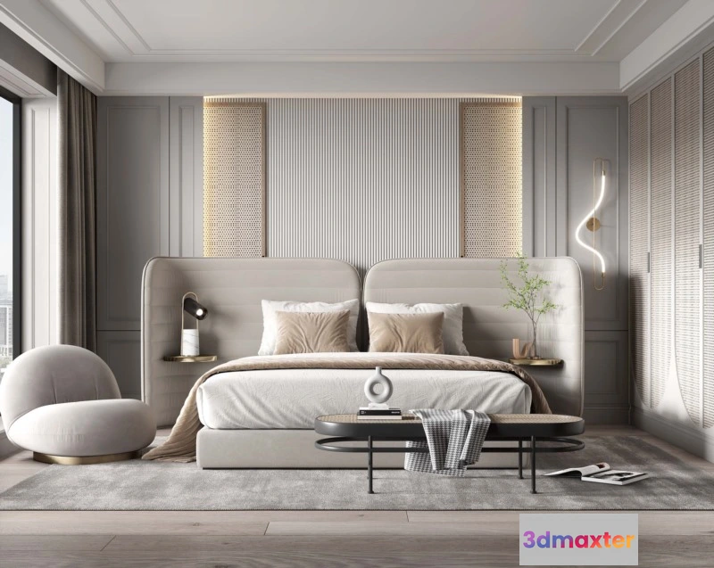1164766 - BEDROOM - MODERN STYLE - 3D SCENE - 296