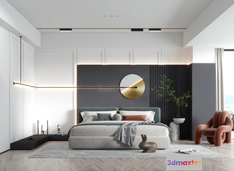 1164772 - BEDROOM - MODERN STYLE - 3D SCENE - 299