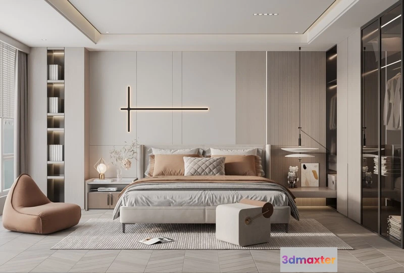 1164802 - BEDROOM - MODERN STYLE - 3D SCENE - 314