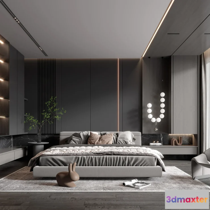 1164860 - BEDROOM - MODERN STYLE - 3D SCENE - 343