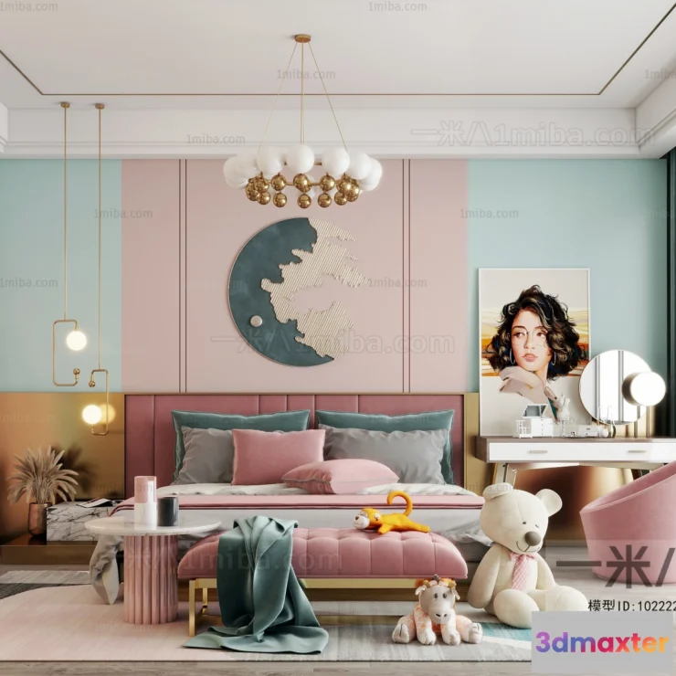 1190042 - BEDROOM - SCENES - 3D MODELS - 001