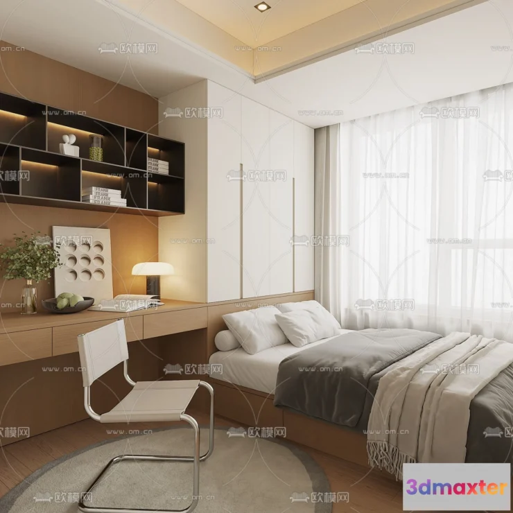 1219840 - Tatami Bedroom - Japan Bedroom - 3D Scene - 013