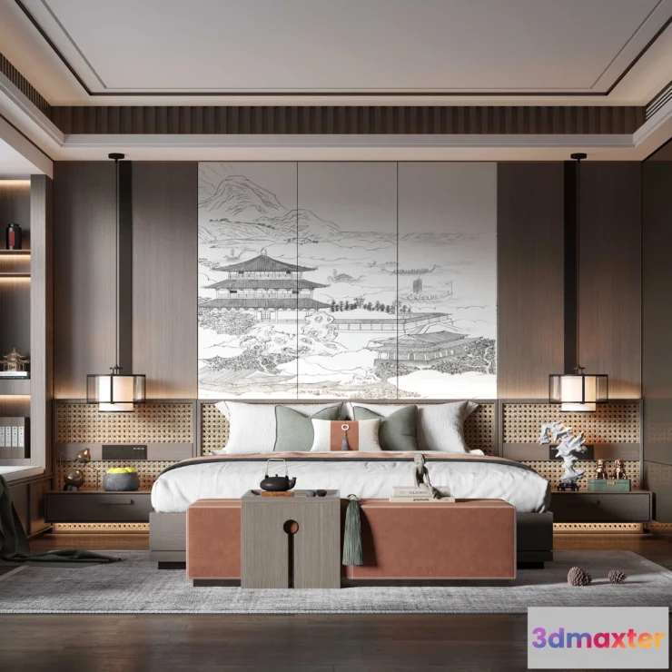 1224052 - BEDROOM - MODERN STYLE - 3D SCENE - 279