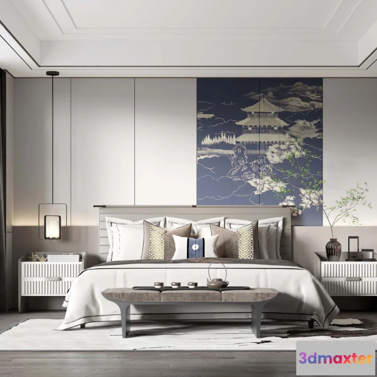 1224068 - BEDROOM - MODERN STYLE - 3D SCENE - 287