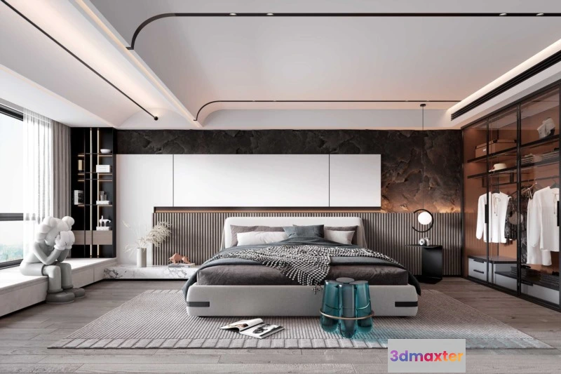 1224078 - BEDROOM - MODERN STYLE - 3D SCENE - 292