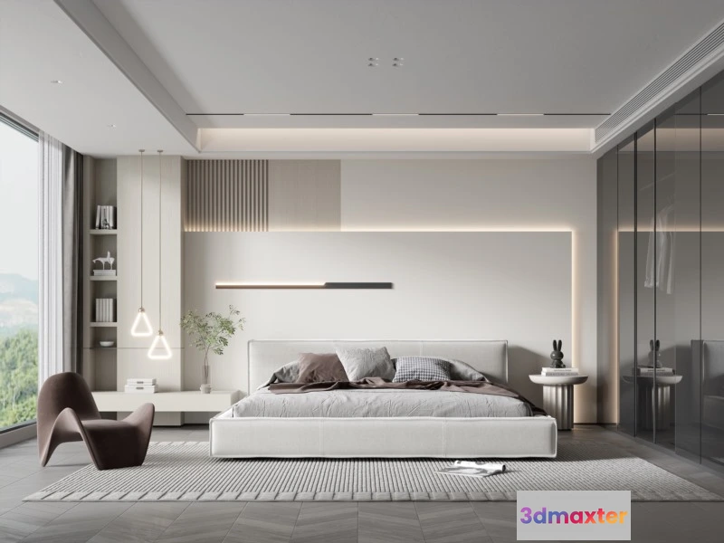 1224080 - BEDROOM - MODERN STYLE - 3D SCENE - 293