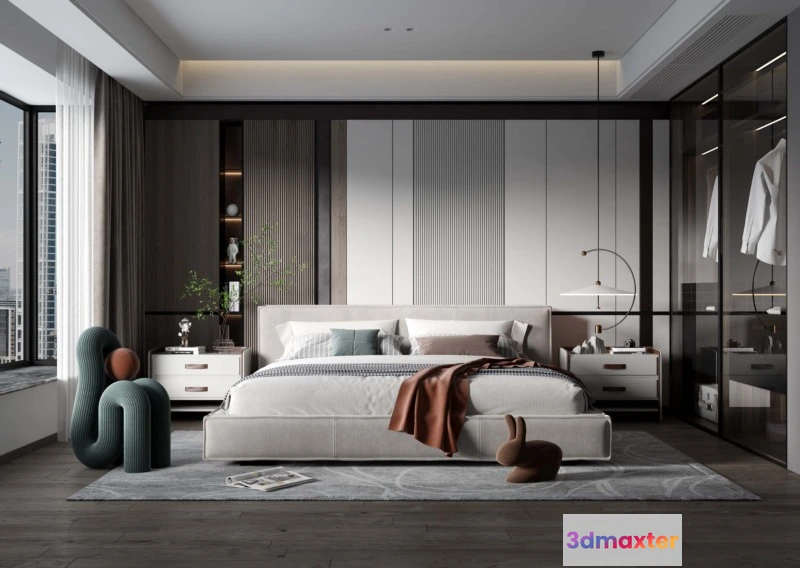 1224090 - BEDROOM - MODERN STYLE - 3D SCENE - 298