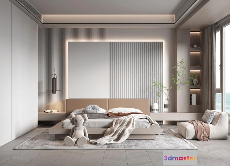 1224100 - BEDROOM - MODERN STYLE - 3D SCENE - 303